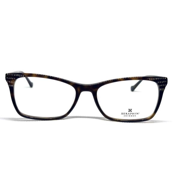 SERAPHIN SHIMMER 13 TORT TORTOISE BROWN CRYSTALS EYEGLASSES FRAMES 55-17-145 main image 6